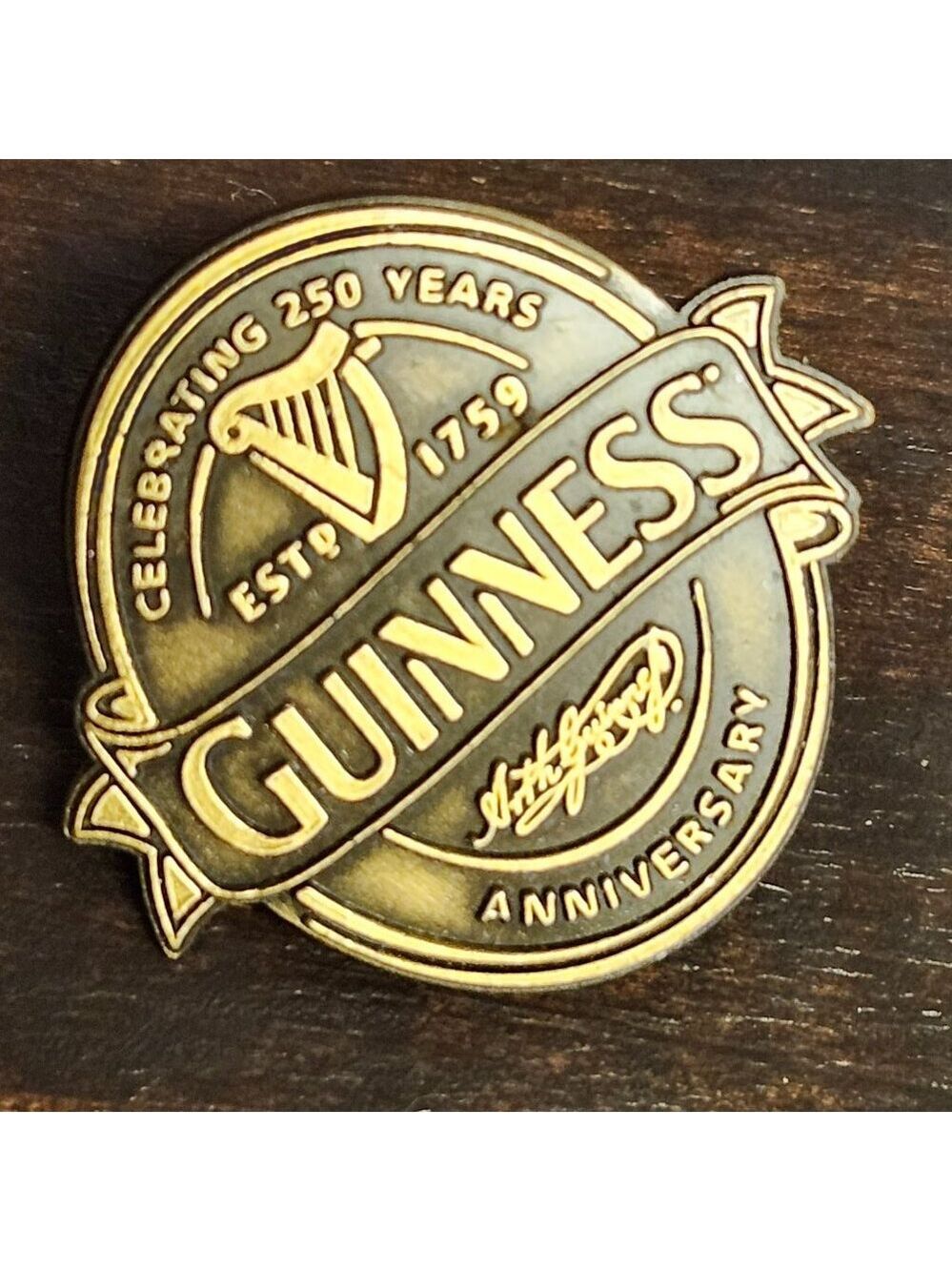 RARE Guinness 250th Anniversary Commemorative Pin